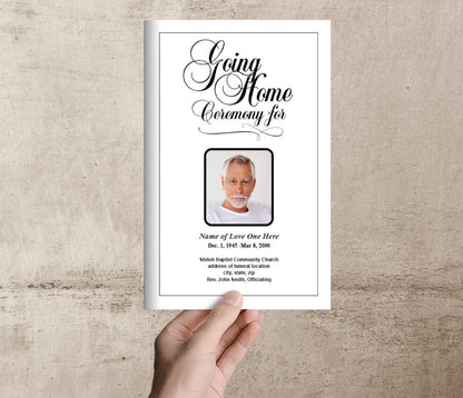 Going Home Funeral Program Template - The Funeral Program Site