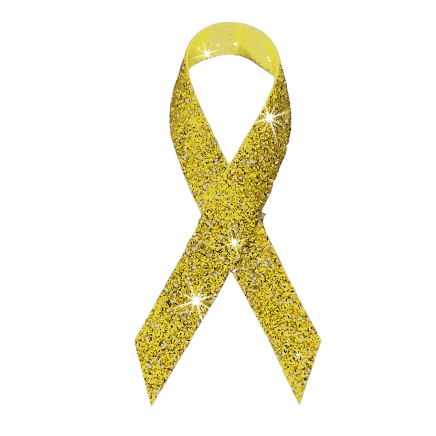 Gold Cancer Ribbon, Awareness Ribbons (No Personalization) - Pack of 10 - The Funeral Program Site