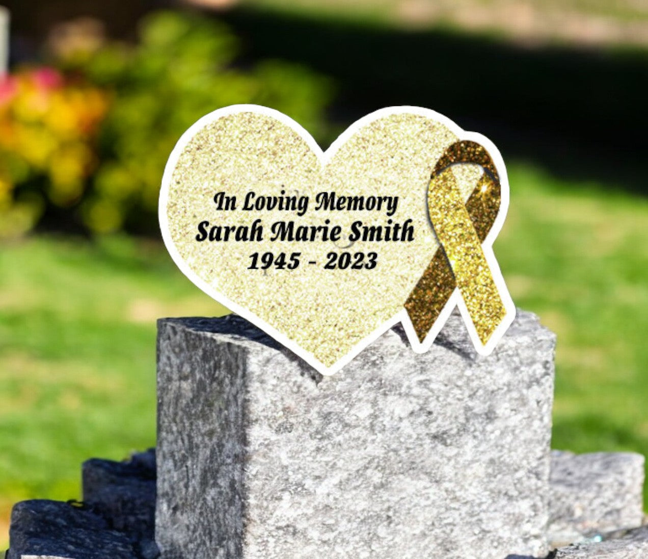 Gold Cancer Ribbon Heart Pin - Pack of 10