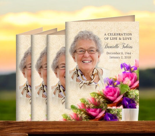 Golden Memorial Cards Done For You Design & Print (Pack of 50)