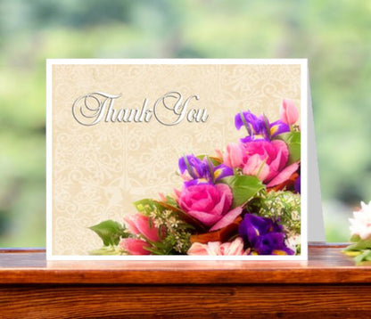 Golden Thank You Card Template