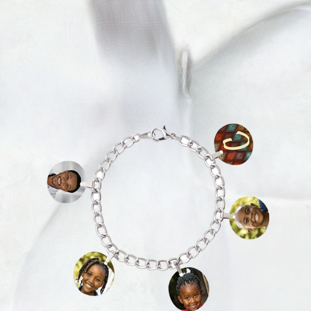 5 Charm Silver In Loving Memory O Bracelet