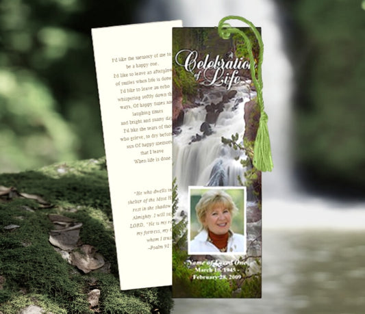 Graceful Memorial Bookmark Template