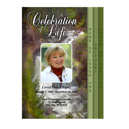 Graceful 8 - Sided Graduated Program Template - The Funeral Program Site