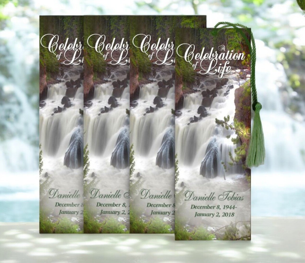 Graceful Memorial Bookmark Done For You Design & Print (Pack of 50) - The Funeral Program Site