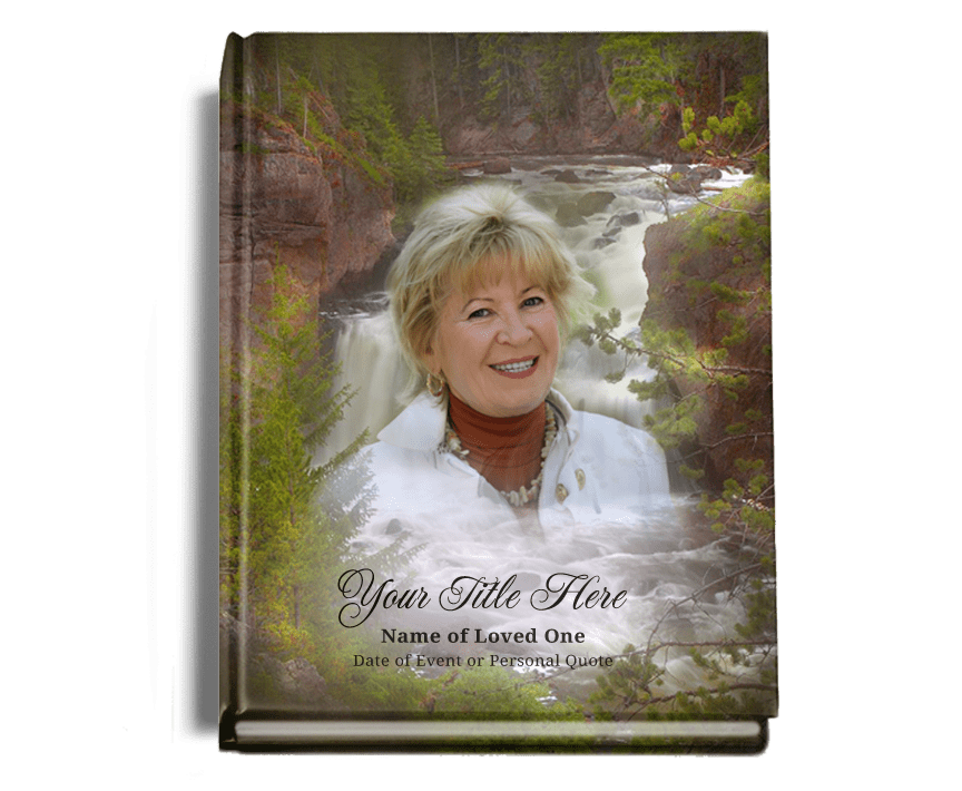 Graceful Perfect Bind Memorial Funeral Guest Book - The Funeral Program Site