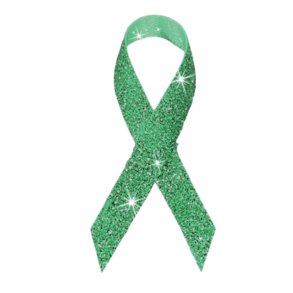 Green Cancer Ribbon, Awareness Ribbons (No Personalization) - Pack of 10 - The Funeral Program Site