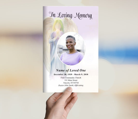 Halo Funeral Program Template