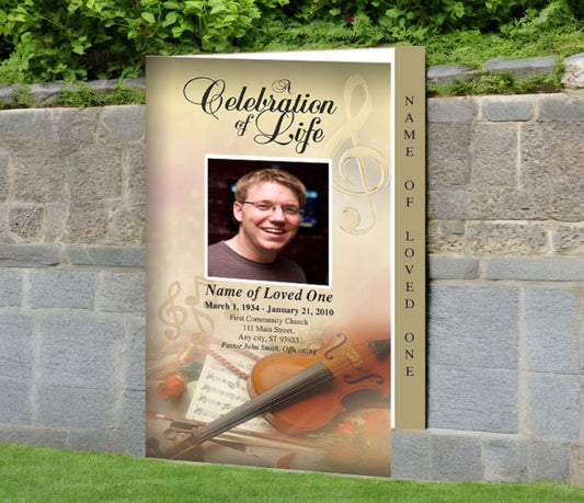 Harmony 4-Sided Graduated Funeral Program Template