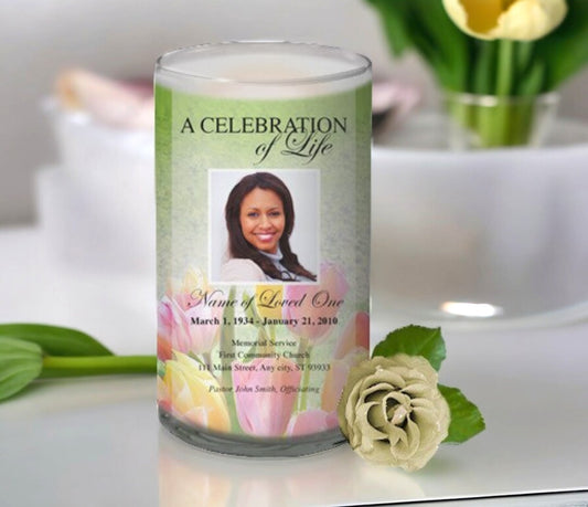 Harvest Personalized Glass Memorial Candle