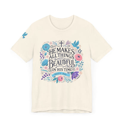 He Makes All Things Beautiful Women's Inspirational T-Shirt - The Funeral Program Site