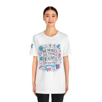 He Makes All Things Beautiful Women's Inspirational T-Shirt - The Funeral Program Site