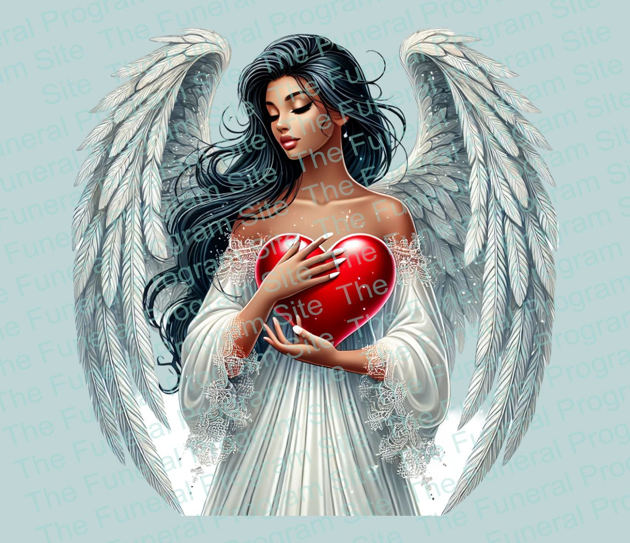 Heart Angel Funeral Clip Art - The Funeral Program Site