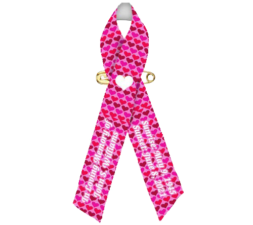 Hearts Custom Awareness Ribbons - Pack of 10