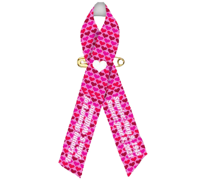 Hearts Custom Awareness Ribbons - Pack of 10