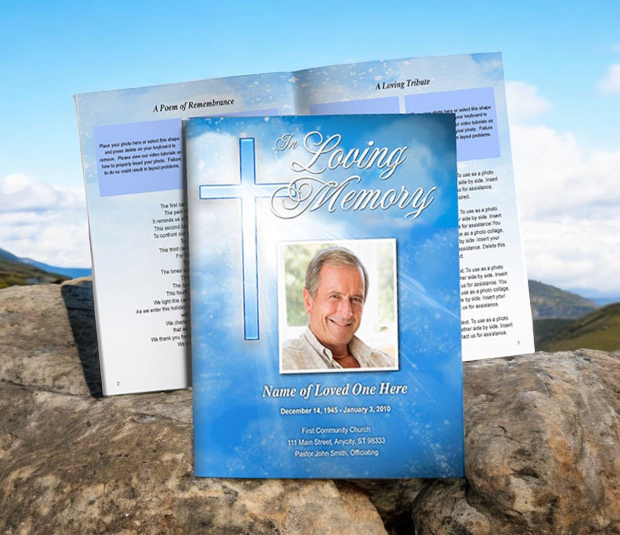 Heaven Funeral Booklet Template - The Funeral Program Site