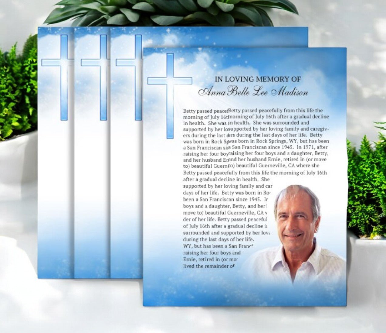 Heaven Funeral Flyer Design & Print (Pack of 50) - The Funeral Program Site