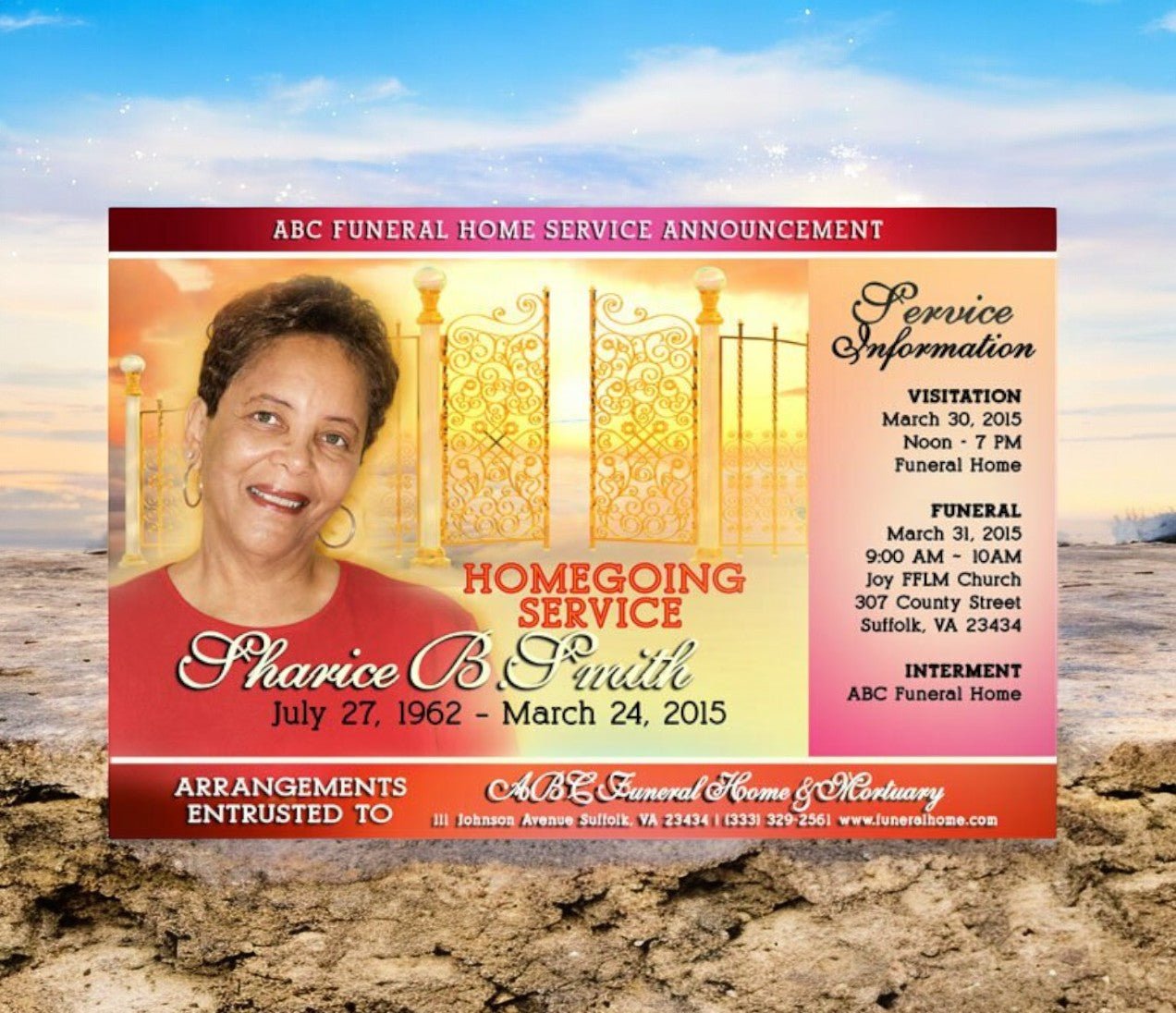 Heaven Gate Custom Social Media Announcement - The Funeral Program Site