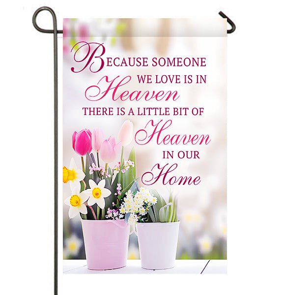 Heaven In Our Home Garden or Cemetery Flag - The Funeral Program Site