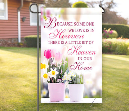 Heaven In Our Home Garden or Cemetery Flag - The Funeral Program Site