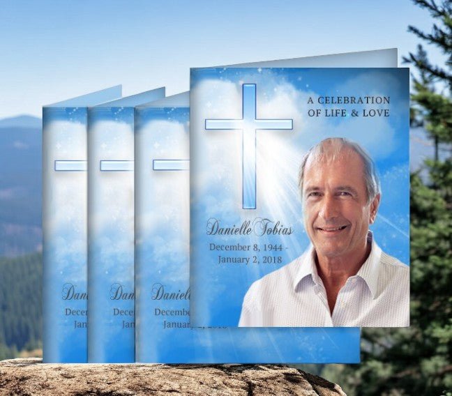 Heaven Memorial Cards Done For You Design & Print (Pack of 50) - The Funeral Program Site