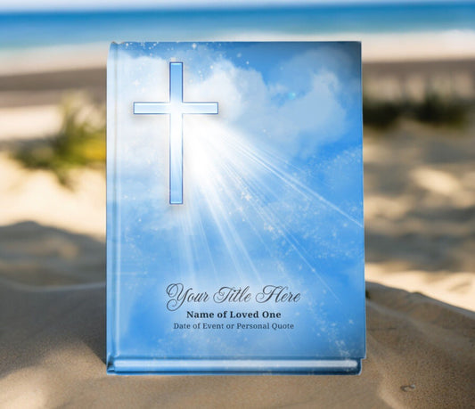 Heaven Perfect Bind Memorial Funeral Guest Book - The Funeral Program Site