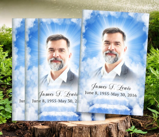 Heaven's Stairway Bifold Funeral Program Design & Print (Pack of 50)