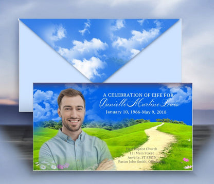 Hillside Envelope Fold Program Done For You Design & Print (Pack of 50) - The Funeral Program Site