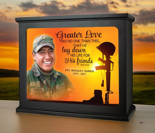 His Friends Photo Light Box Memorial - The Funeral Program Site