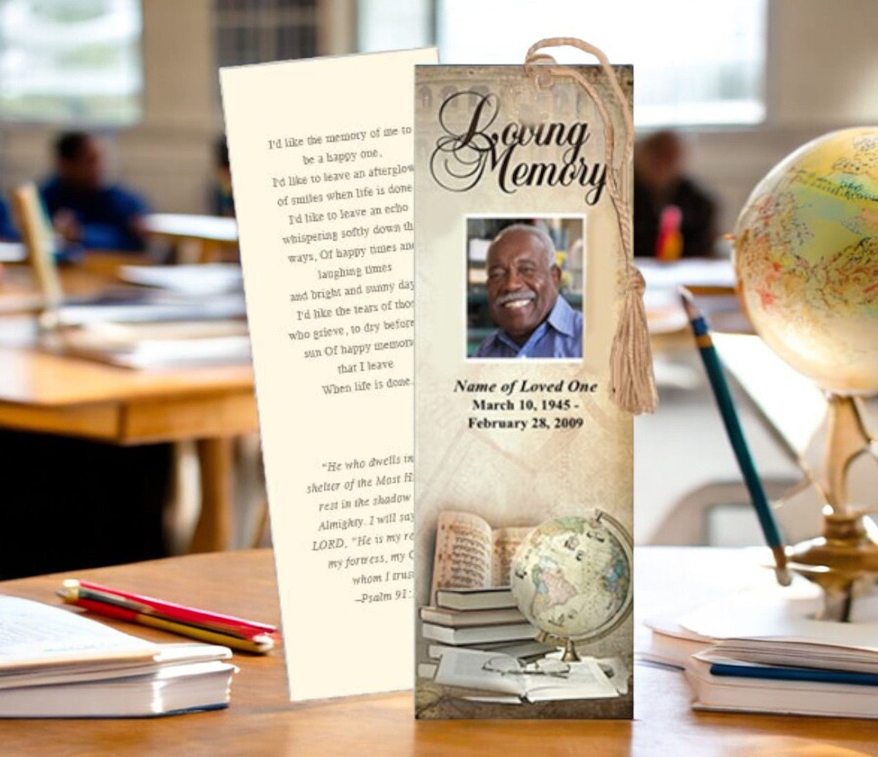 History Memorial Bookmark Template - The Funeral Program Site