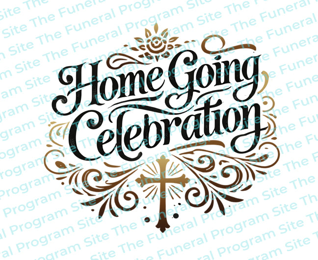 Home Going Celebration Funeral Program Title