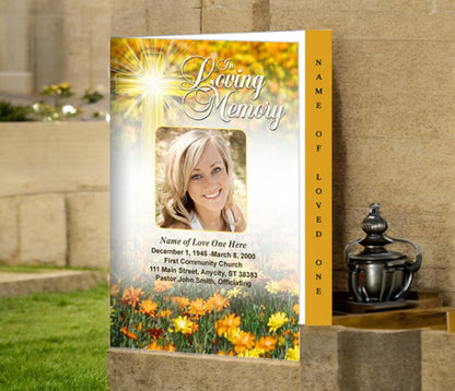 Hope 4-Sided Graduated Funeral Program Template