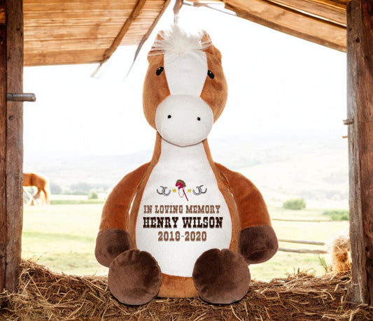 Pony Horse Memorial Stuffed Animal-Urn