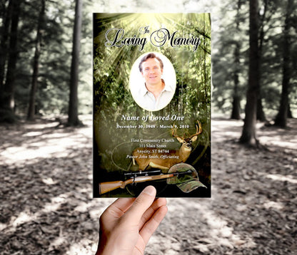 Hunter Funeral Program Template - The Funeral Program Site