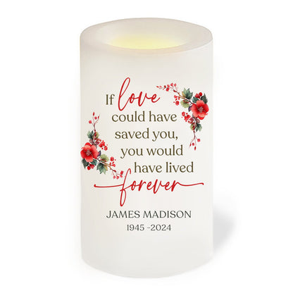 If Loved Personalized Flameless LED Memorial Candle - The Funeral Program Site