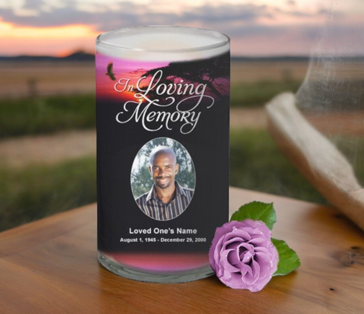 Imagine Personalized Glass Memorial Candle