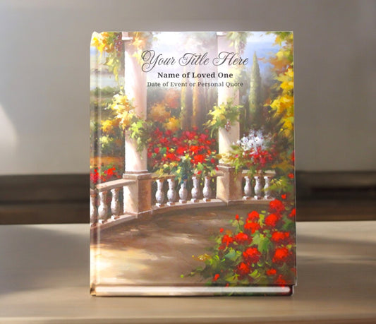 Tuscany Perfect Bind Memorial Funeral Guest Book