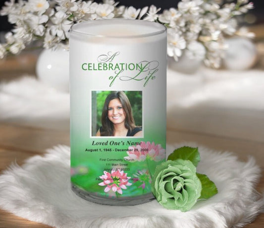 Ambrosia Personalized Glass Memorial Candle