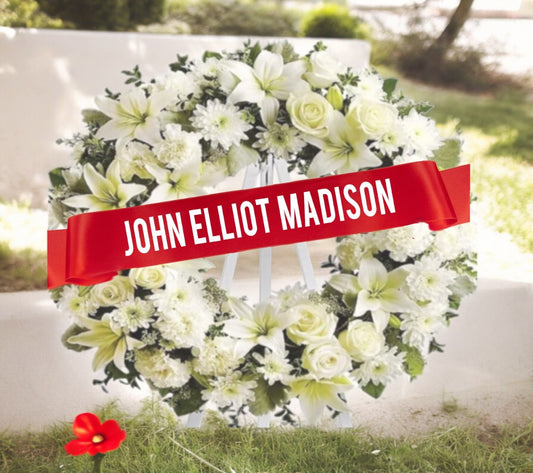 Personalized Name Funeral Ribbon Banner For Flowers