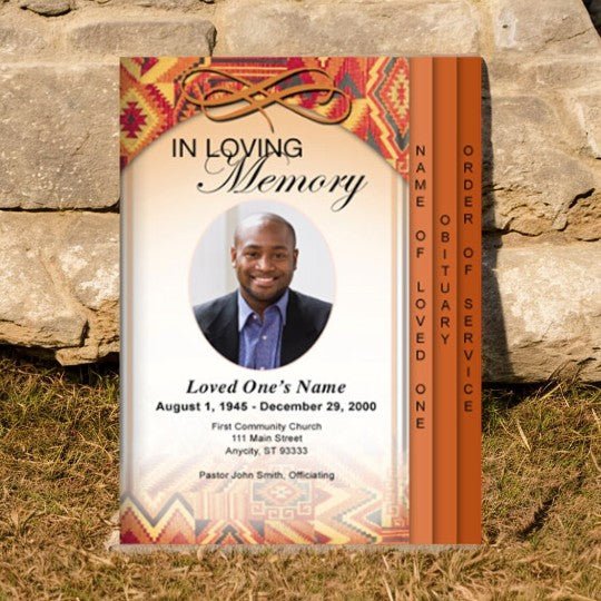 Impala 8 - Sided Funeral Graduated Program Template - The Funeral Program Site