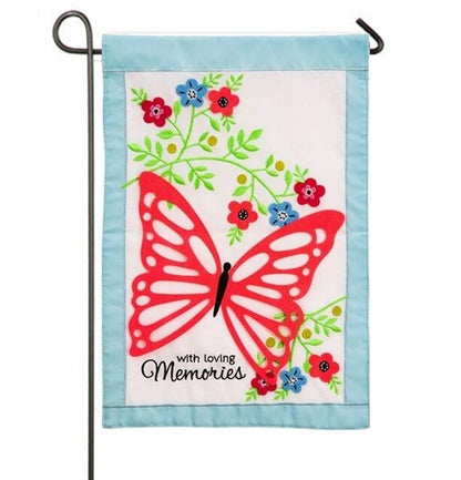 In Loving Memories Appliqué Memorial Garden Flag - The Funeral Program Site