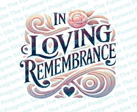 In Loving Remembrance Funeral Program Title - The Funeral Program Site