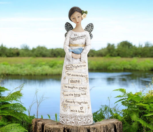 In Remembrance In Loving Memory Angel Figurine - The Funeral Program Site