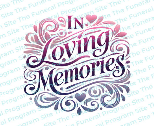 In Loving Memories Funeral Program Title