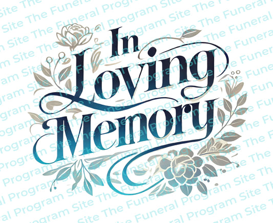 In Loving Memory Funeral Program Title