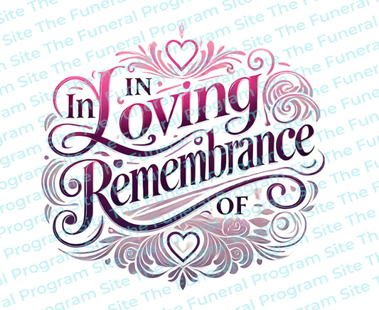 In Loving Remembrance of Funeral Program Title