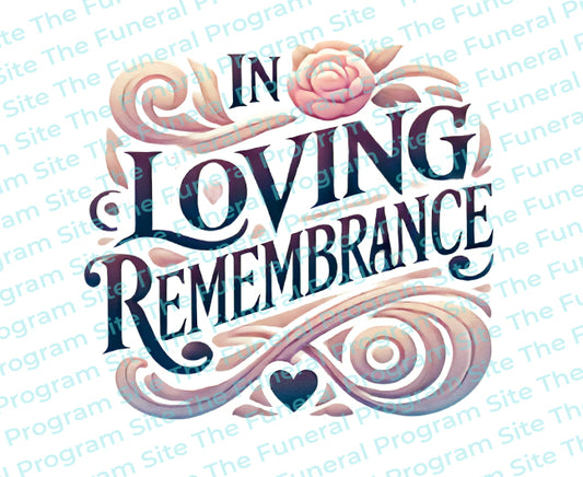 In Loving Remembrance Funeral Program Title