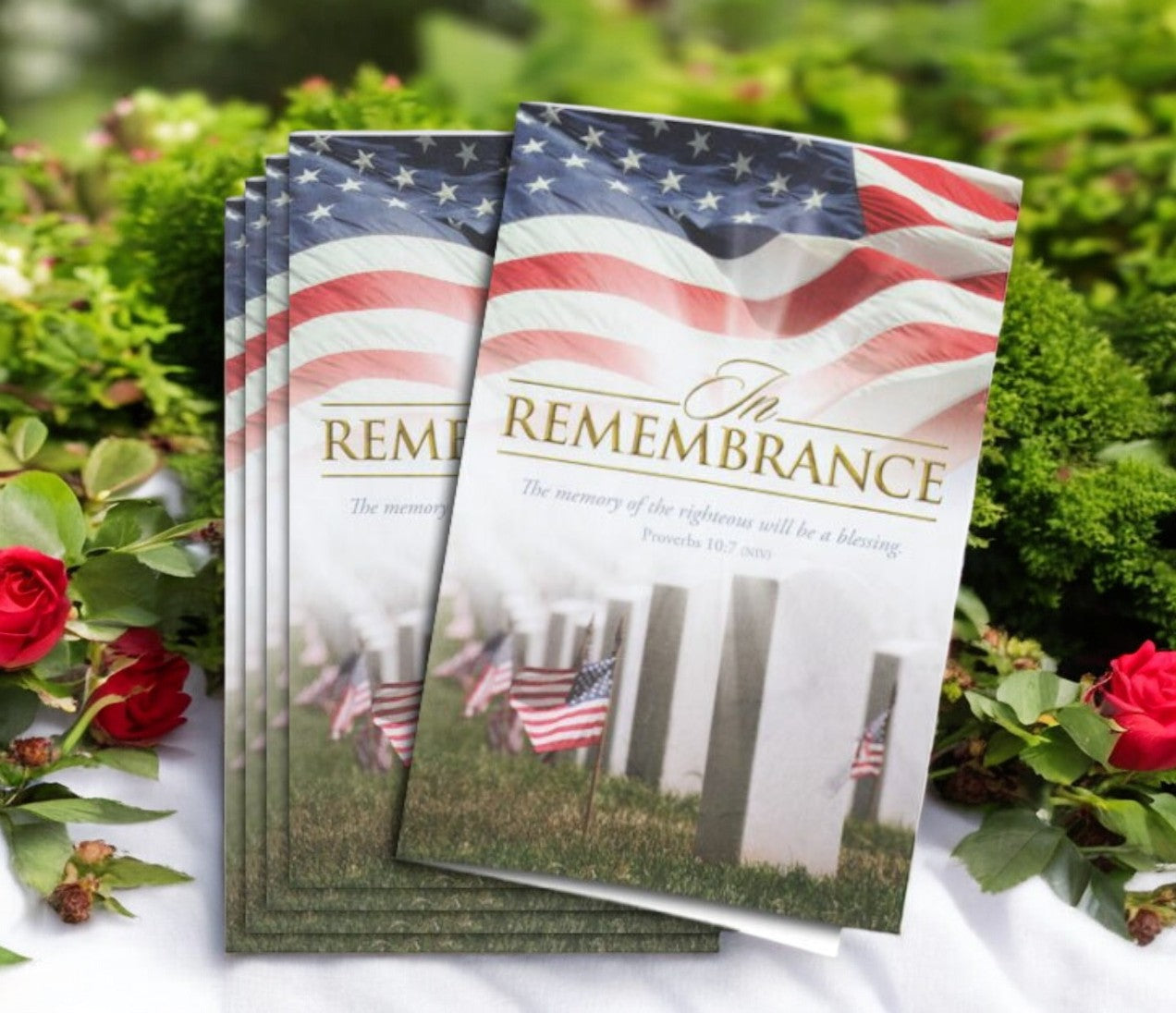 In Remembrance Funeral Program Paper (Pack of 25)