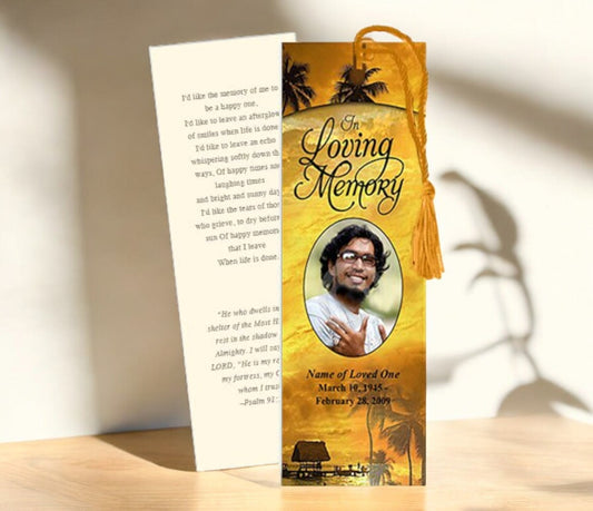 Island Memorial Bookmark Template