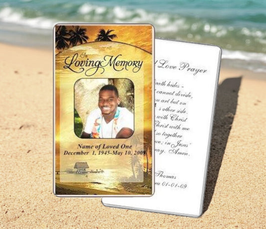 Island Prayer Card Template